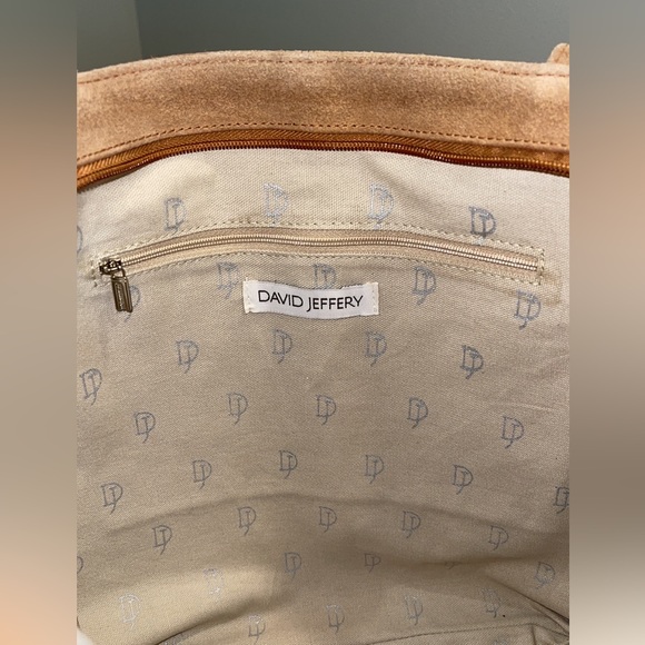 David Jeffery Cow Hide Shoulder Bag Tote - Picture 10 of 14